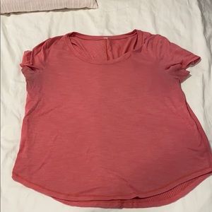 Lululemon size 10 pink t shirt